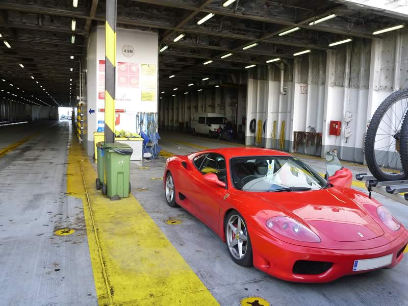 Ferrari on a ferry