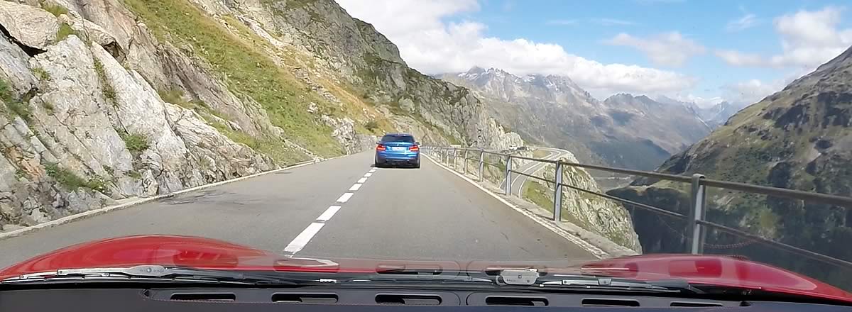 Ferrari 360 Modena on the Susten Pass in Switzerland