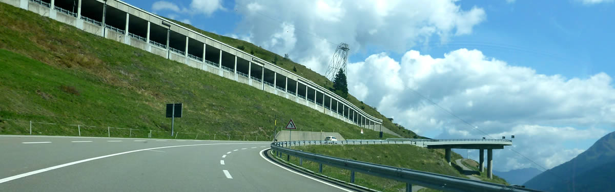Ferrari 360 Modena on the Gotthard Pass in Switzerland