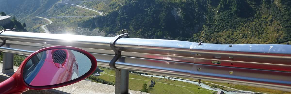 Ferrari 360 Modena on the Grimsel Pass in Switzerland